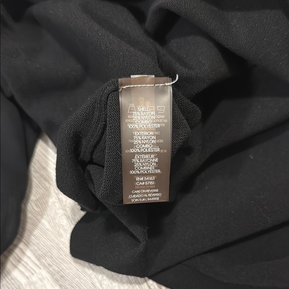 Calvin Klein Black Dress with Sheer Sleeves - Picture 6 of 6